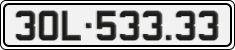 License plate of Vietnam, Cars