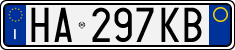 License plate of Italy, Cars (1994 year series)