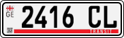 License plate of Georgia, Export transit plates