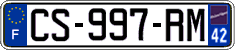 French license plate, SIV (ordinary)