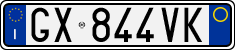 License plate of Italy, Cars (1994 year series)