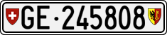 License plate of Switzerland, Cars