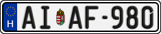 license plates of Hungary, Regular plates (2022)