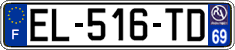French license plate, SIV (ordinary)