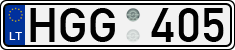 License plate of Lithuania, Cars