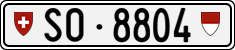 License plate of Switzerland, Cars