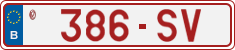 License plate of Belgium, Vanity Plates (2014)