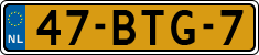License plate of the Netherlands, Heavy Commercial Vehicles (1994 system)