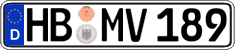 German license plate, Regular plates