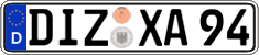 German license plate, Regular plates