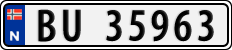 License plate of Norway, Cars