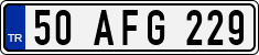 License plate of Turkey, Regular plates