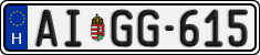 license plates of Hungary, Regular plates (2022)