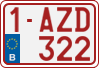 License plate of Belgium, Regular plates (2010)