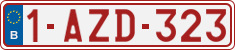 License plate of Belgium, Regular plates (2010)