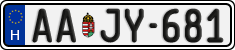 license plates of Hungary, Regular plates (2022)
