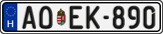 license plates of Hungary, Regular plates (2022)