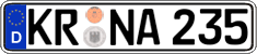 German license plate, Regular plates