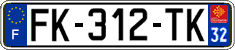 French license plate, SIV (ordinary)