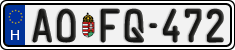 license plates of Hungary, Regular plates (2022)