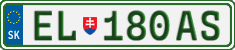 License plate of Slovakia, Electric vehicles