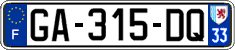 French license plate, SIV (ordinary)