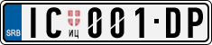 License plate of Serbia, Cars