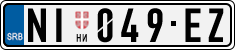 License plate of Serbia, Cars