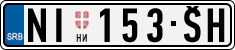 License plate of Serbia, Cars