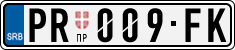 License plate of Serbia, Cars