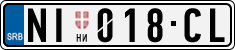 License plate of Serbia, Cars