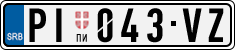 License plate of Serbia, Cars
