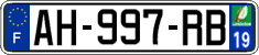 French license plate, SIV (ordinary)