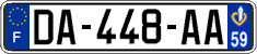 French license plate, SIV (ordinary)
