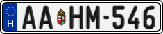 license plates of Hungary, Regular plates (2022)