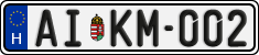 license plates of Hungary, Regular plates (2022)