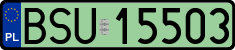 License plates of Poland, Electric vehicles