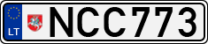 License plate of Lithuania, Cars