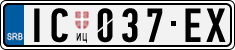 License plate of Serbia, Cars