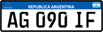 License plate of Argentina, Cars (Mercosur, AB 123 CD)