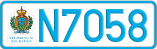License plate of San Marino, Cars (A1234)