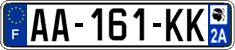French license plate, SIV (ordinary)