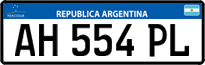 License plate of Argentina, Cars (Mercosur, AB 123 CD)
