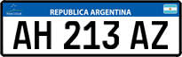 License plate of Argentina, Cars (Mercosur, AB 123 CD)