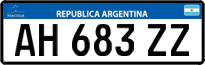 License plate of Argentina, Cars (Mercosur, AB 123 CD)