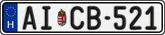 license plates of Hungary, Regular plates (2022)