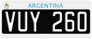 License plate of Argentina, Cars (1995, ABC 123)