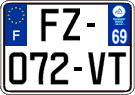 French license plate, SIV (ordinary)