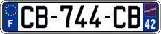 French license plate, SIV (ordinary)