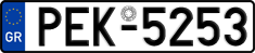 License plate of Greece, Cars